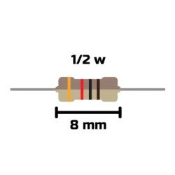 RESISTENCIA 1/2W  INDICAR VALOR  PACK DE 10