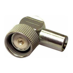 CONECTOR DV ACODADO PARA CABLE RG58