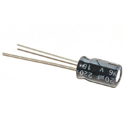 CONDENSADOR ELECTROLITICO 220MF 16V PACK 10 UNI