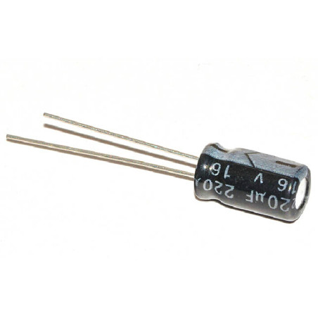 CONDENSADOR ELECTROLITICO 220MF 16V PACK 10 UNI