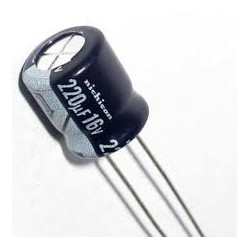 CONDENSADOR ELECTROLITICO 220MF 16V PACK 10 UNI