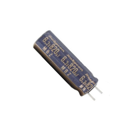 CONDENSADOR  820 MF 6 3V PACK DE 10 UNIDADES