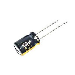 CONDENSADOR  820 MF 6 3V PACK DE 10 UNIDADES