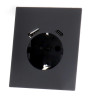 ENCHUFE NEGRO CON TOMA DE USB Y C SERIE CC