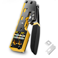 CRIMPADORA/COMPROBADORA RJ11 RJ12 RJ45 Y PASANTES
