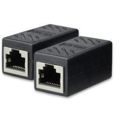 ADAPTADOR DOBLE HEMBRA FTP CAT 5e 6 Y 7 NEGRO