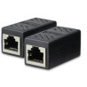 ADAPTADOR DOBLE HEMBRA FTP CAT 5e 6 Y 7 NEGRO