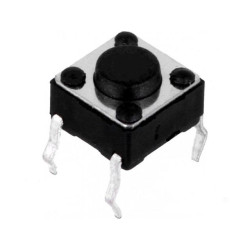 PULSADOR TACTO 6X6MM 4 PATAS ALTO 4 30MM PACK 5 UN