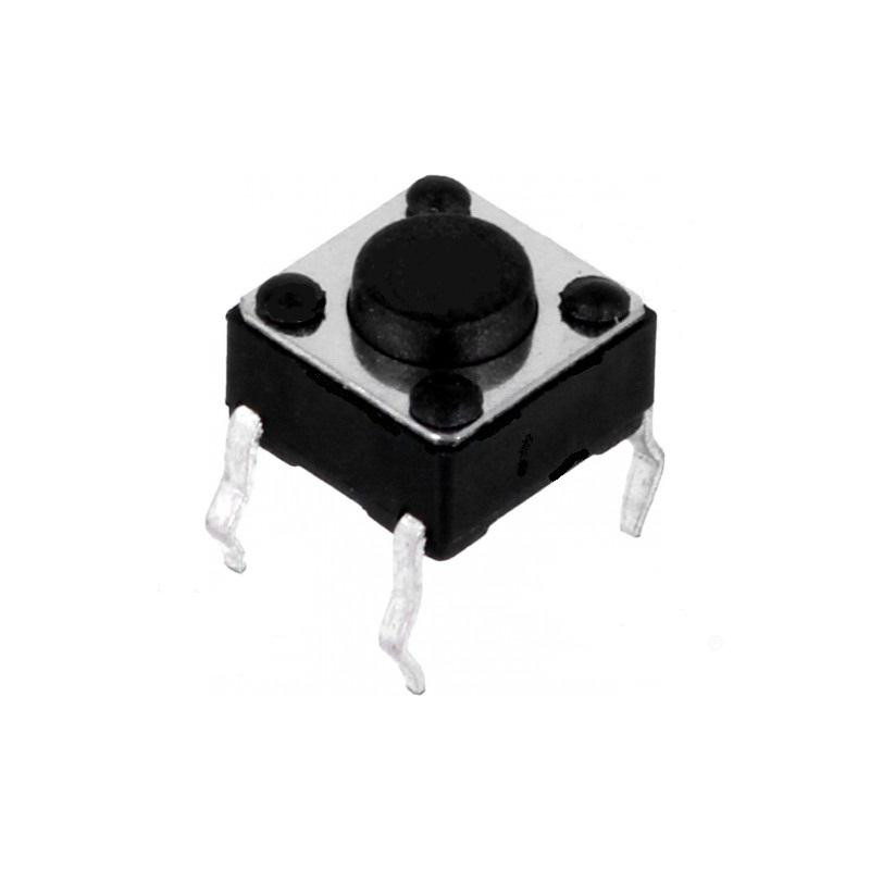 PULSADOR TACTO 6X6MM 4 PATAS ALTO 4 30MM PACK 5 UN