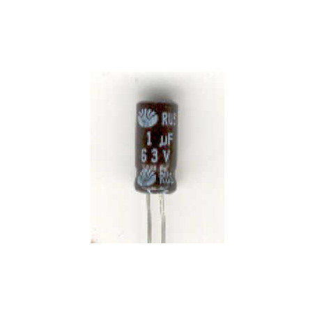 CONDENSADOR 1 MF 63 V 105º ELECTROL  PACK 10 UNI