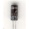 CONDENSADOR 1 MF 63 V 105º ELECTROL  PACK 10 UNI
