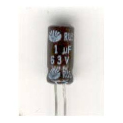 CONDENSADOR 1 MF 63 V 105º ELECTROL  PACK 10 UNI
