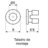 PORTALED PLASTICO  PARA LED 5 mm PACK DE 5 UNI 