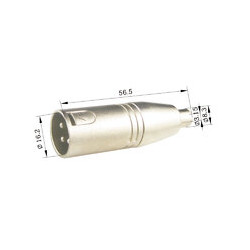 CONECTOR XLR MACHO 3P A RCA HEMBRA