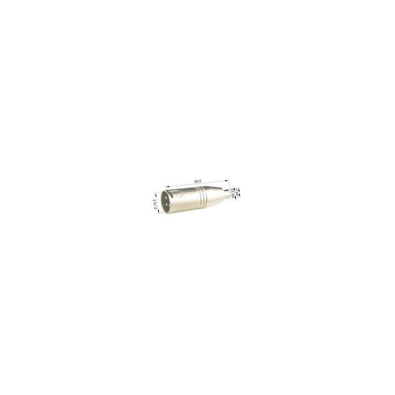 CONECTOR XLR MACHO 3P A RCA HEMBRA