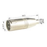 CONECTOR XLR MACHO 3P A RCA HEMBRA