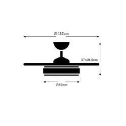 VENTILADOR EMMA-XXL BLANCO 60CMS MOTOR DC 40W