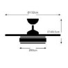 VENTILADOR EMMA-XXL BLANCO 60CMS MOTOR DC 40W
