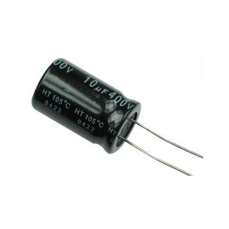 CONDENSADOR ELECTROLITICO 10MF 400V 105º 10 UNIDAD