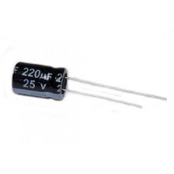 CONDENSADOR ELECTROLITICO 220 MF 25 V 105º 10 UNID