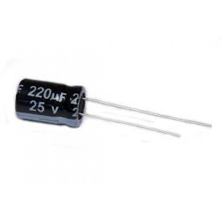 CONDENSADOR ELECTROLITICO 220 MF 25 V 105º 10 UNID