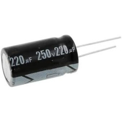 CONDENSADOR ELECTROLITICO 220 MF 250 V 5 UNIDADES