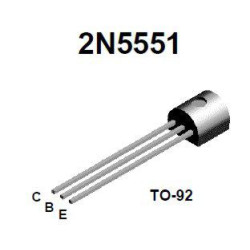 TRANSISTOR 2N5551 NPN ENCAPSULADO TO92 10 UNIDADES