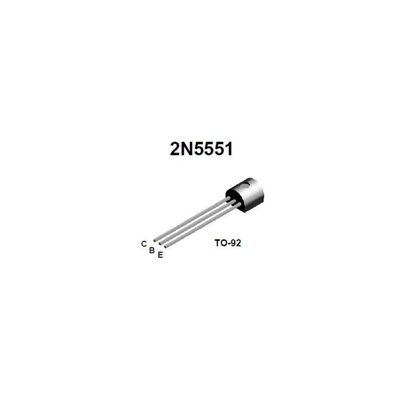 TRANSISTOR 2N5551 NPN ENCAPSULADO TO92 10 UNIDADES