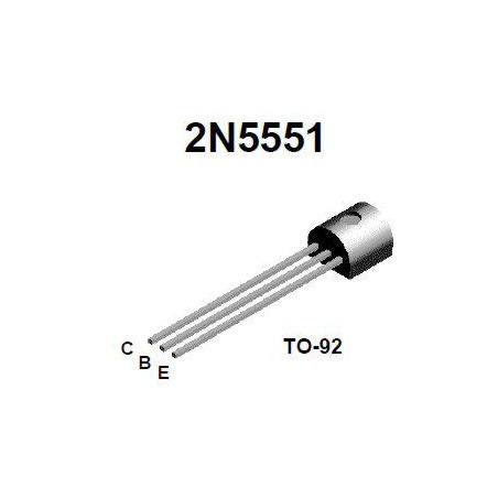 TRANSISTOR 2N5551 NPN ENCAPSULADO TO92 10 UNIDADES
