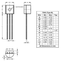 TRANSISTOR 2N5551 NPN ENCAPSULADO TO92 10 UNIDADES