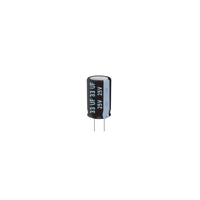 CONDENSADOR 33MF 25V 105º PACK 10 UNIDADES