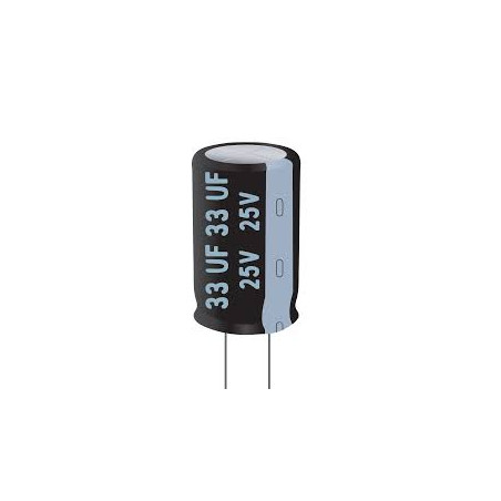 CONDENSADOR 33MF 25V 105º PACK 10 UNIDADES
