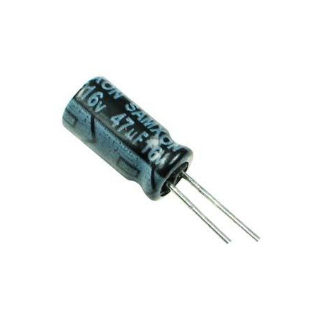 CONDENSADOR 47MF 16V 105º PACK 10 UNIDADES