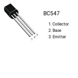 TRANSISTOR BC547 PACK DE 10 UNIDADES
