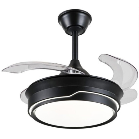 VENTILADOR DE TECHO RETRACTIL SELINA-S NEGRO
