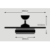VENTILADOR DE TECHO RETRACTIL SELINA-S NEGRO