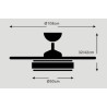 VENTILADOR DE TECHO RETRACTIL SELINA-L NEGRO