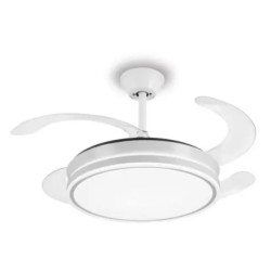 VENTILADOR DE TECHO RETRACTIL AMBRA-L BLANCO