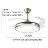 VENTILADOR DE TECHO RETRACTIL AMBRA-L BLANCO