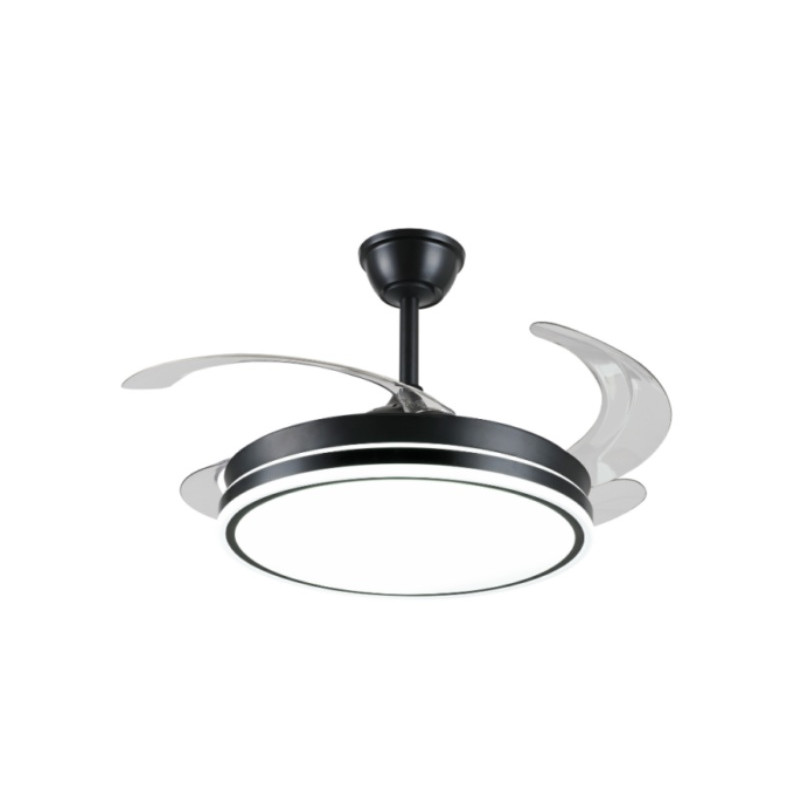 VENTILADOR DE TECHO RETRACTIL AMBRA-L NEGRO