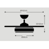 VENTILADOR DE TECHO RETRACTIL ISABELLA-XL BLANCO 