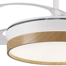 VENTILADOR DE TECHO RETRACTIL FIONA-L BLANCOMADERA