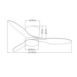 VENTILADOR DE TECHO EMILY-XXL BLANCO CON LUZ