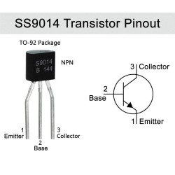 TRANSISTOR S9014 NPN ENCAPSULADO TO92 10 UNIDADES