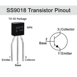 TRANSISTOR S9018 NPN ENCAPSULADO TO92 10 UNIDADES