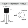 TRANSISTOR S9018 NPN ENCAPSULADO TO92 10 UNIDADES