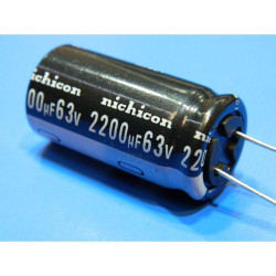 CONDENSADOR ELECTROLITICO 2200µF 63 V 105º 5 UNIDA