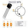TRANSISTOR 2N2222 NPN ENCAPSULADO TO92 10 UNIDADES
