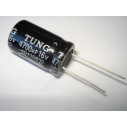 CONDENSADOR 4700/16 V 105º ELECT PACK 10 UNIDADES