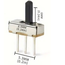 CONMUTADOR DESLIZANTE 6MM 10 UNIDADES